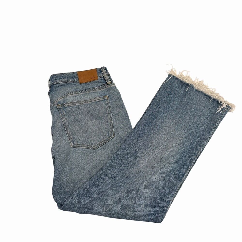 J. Crew Women's Jeans Size 29 9" Billie Blue Denim Boot Crop Light Wash Frayed - Picture 6 of 12